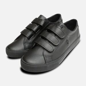NEW Polo Ralph Lauren Kids Boy's Easten EZ Black - size 10.5